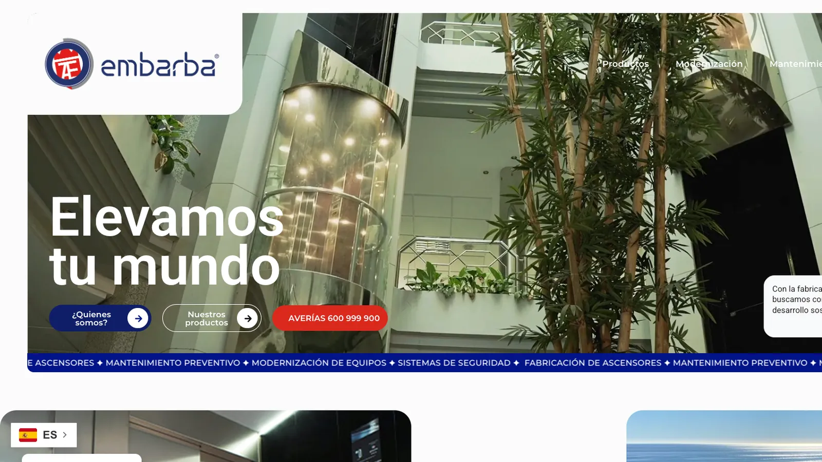 Vista de la web de Embarba